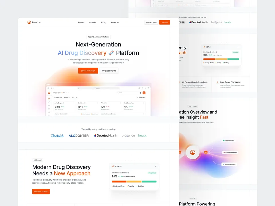 Sitio de Plataforma biotech con IA