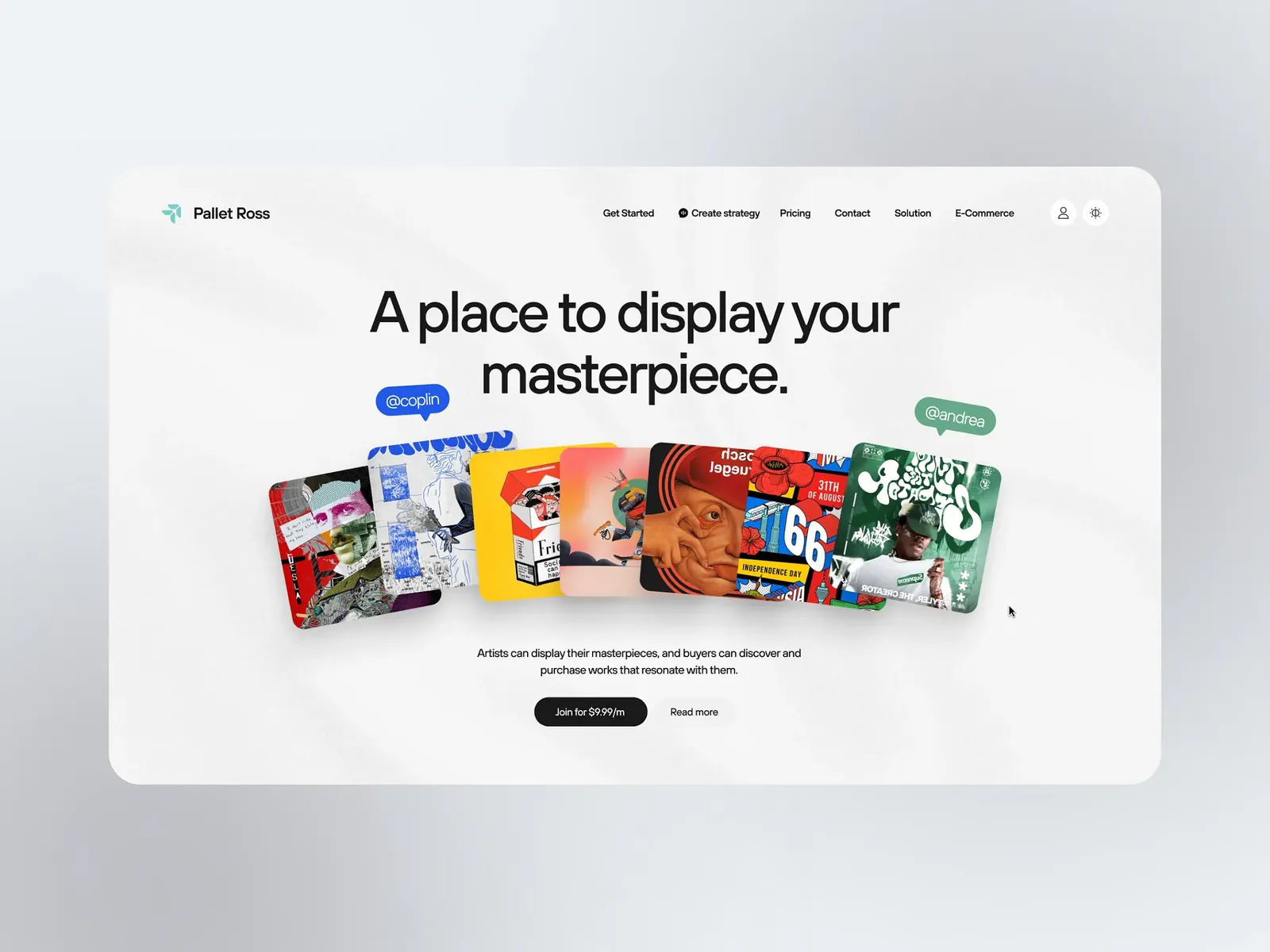 Art marketplace — Concept study